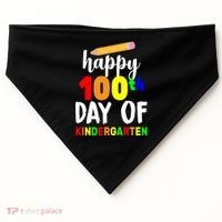 Happy 100th Day Of Kindergarten Pencil USA-Made Doggie Bandana thumb 0