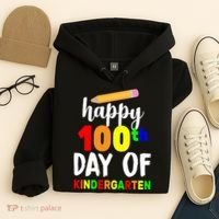 Happy 100th Day Of Kindergarten Pencil Hoodie thumb 4