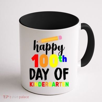 Happy 100th Day Of Kindergarten Pencil Coffee Mug back