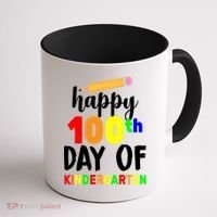 Happy 100th Day Of Kindergarten Pencil Coffee Mug thumb 1
