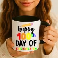 Happy 100th Day Of Kindergarten Pencil Coffee Mug thumb 3