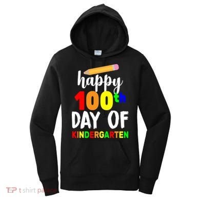 Happy 100th Day Of Kindergarten Pencil Women's Hoodie