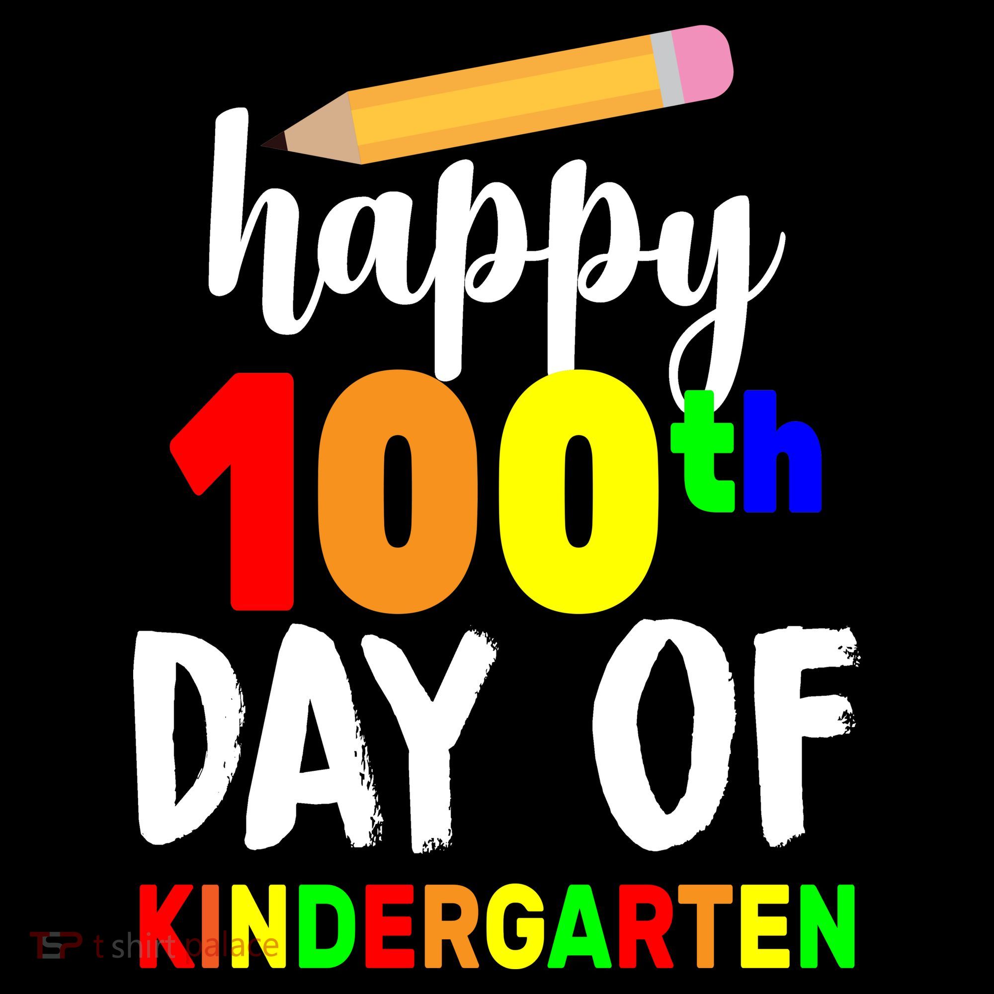 Happy 100th Day Of Kindergarten Pencil Women's Hoodie
