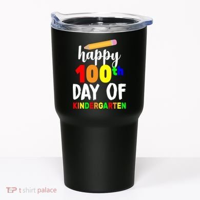 Happy 100th Day Of Kindergarten Pencil Tumbler