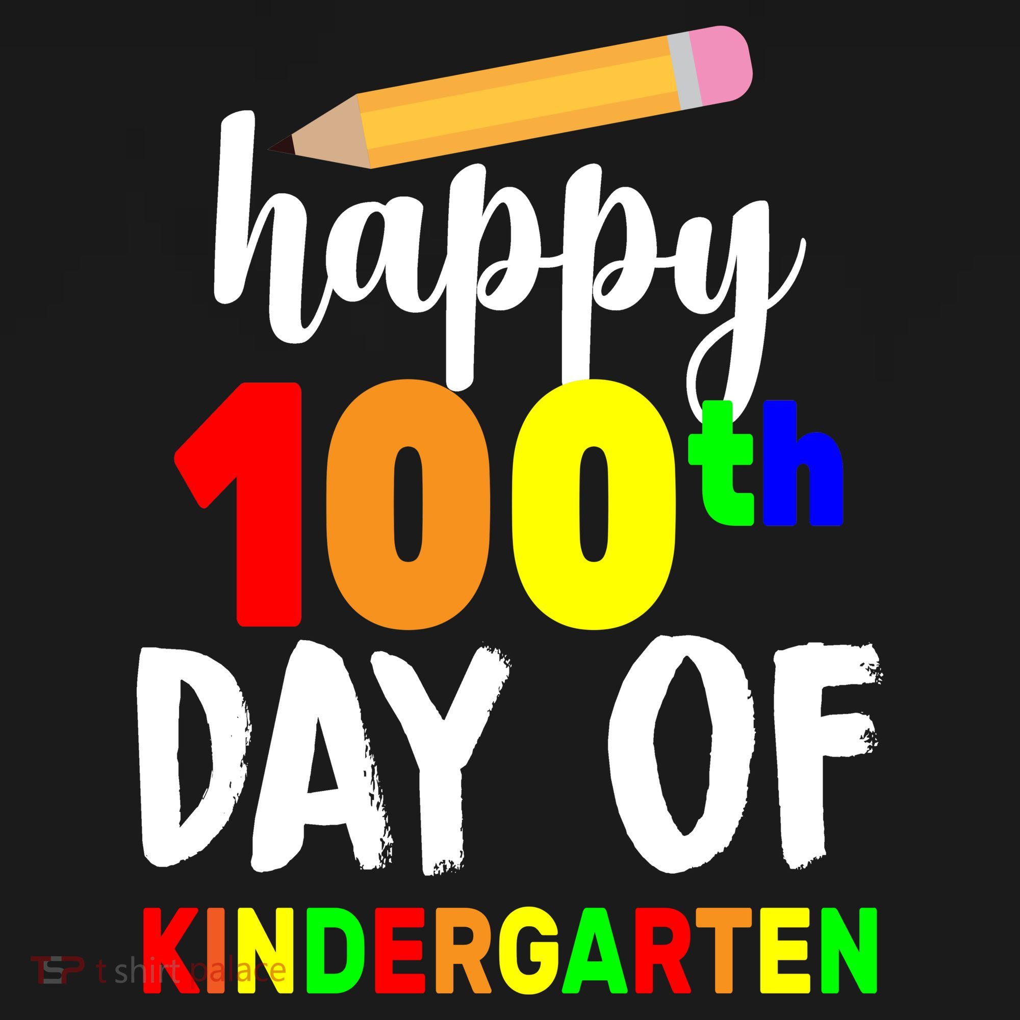 Happy 100th Day Of Kindergarten Pencil Mousepad