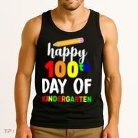 Happy 100th Day Of Kindergarten Pencil Tank Top thumb 3