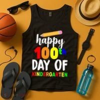 Happy 100th Day Of Kindergarten Pencil Tank Top thumb 4