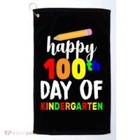 Happy 100th Day Of Kindergarten Pencil Golf Towel thumb 0