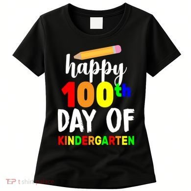 Happy 100th Day Of Kindergarten Pencil Women's T-Shirt