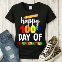 Happy 100th Day Of Kindergarten Pencil Women's T-Shirt thumb 3