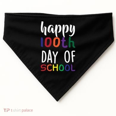 Happy 100th Day Of School USA-Made Doggie Bandana