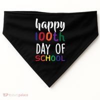 Happy 100th Day Of School USA-Made Doggie Bandana thumb 0
