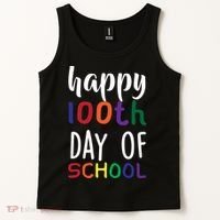 Happy 100th Day Of School Tank Top thumb 2