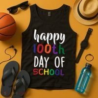 Happy 100th Day Of School Tank Top thumb 4