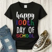 Happy 100th Day Of School Women's T-Shirt thumb 3