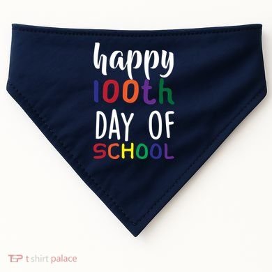 Happy 100th Day of School USA-Made Doggie Bandana