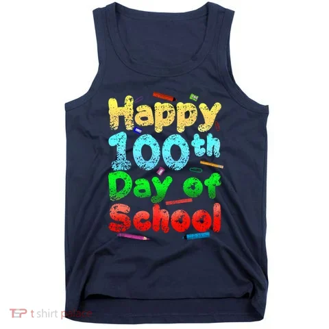 Happy 100th Day of School Tank Top in the selected color