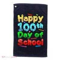 Happy 100th Day of School Golf Towel thumb 0