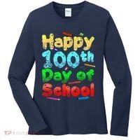 Happy 100th Day of School Women's Long Sleeve Shirt thumb 0