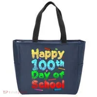 Happy 100th Day of School Tote Bag thumb 0