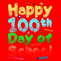 Happy 100th Day of School Santa Hat thumb 1