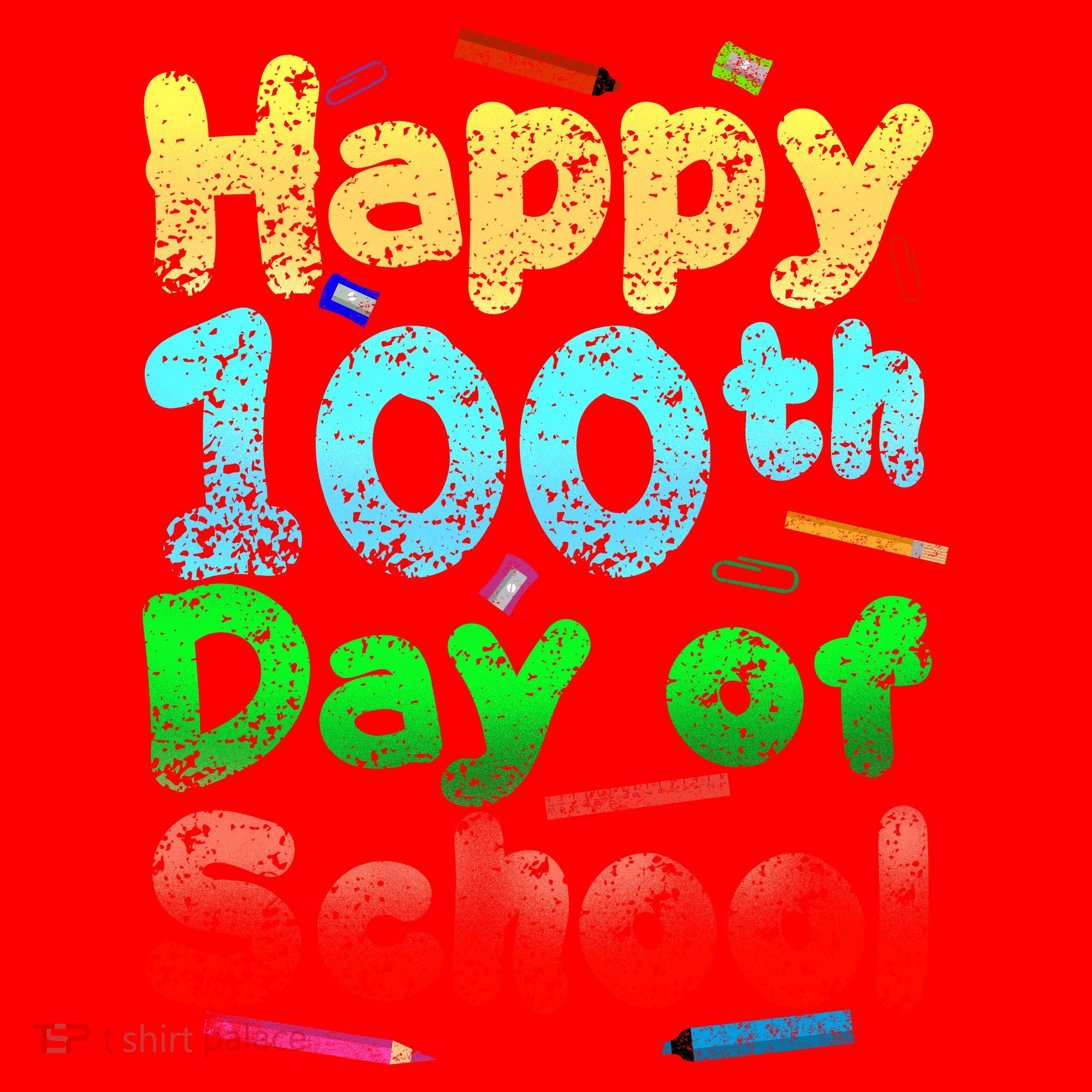 Happy 100th Day of School Santa Hat