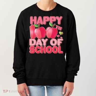 Happy 100th Day of School Cute Apples Women's Sweatshirt