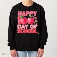 Happy 100th Day of School Cute Apples Women's Sweatshirt thumb 0