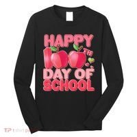 Happy 100th Day of School Cute Apples Long Sleeve Shirt thumb 0