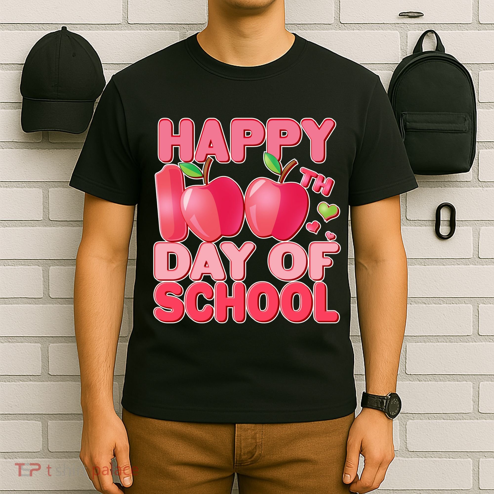 Happy 100th Day of School Cute Apples T-Shirt