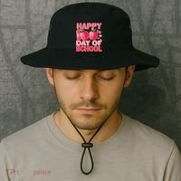 Happy 100th Day of School Cute Apples Bucket Hat thumb 2