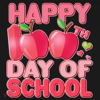 Happy 100th Day of School Cute Apples Bucket Hat thumb 4