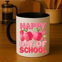 Happy 100th Day of School Cute Apples Coffee Mug thumb 4