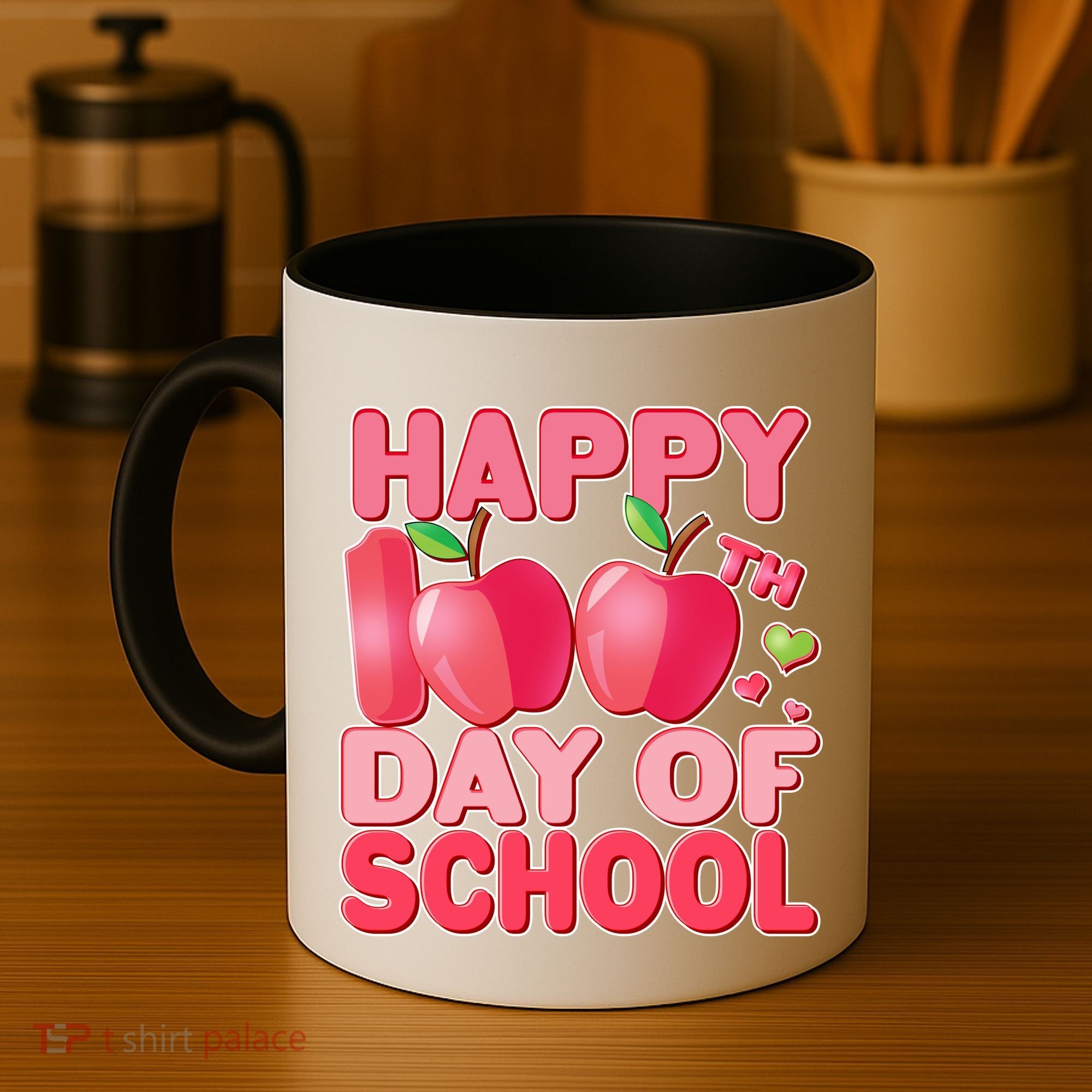 Happy 100th Day of School Cute Apples Coffee Mug
