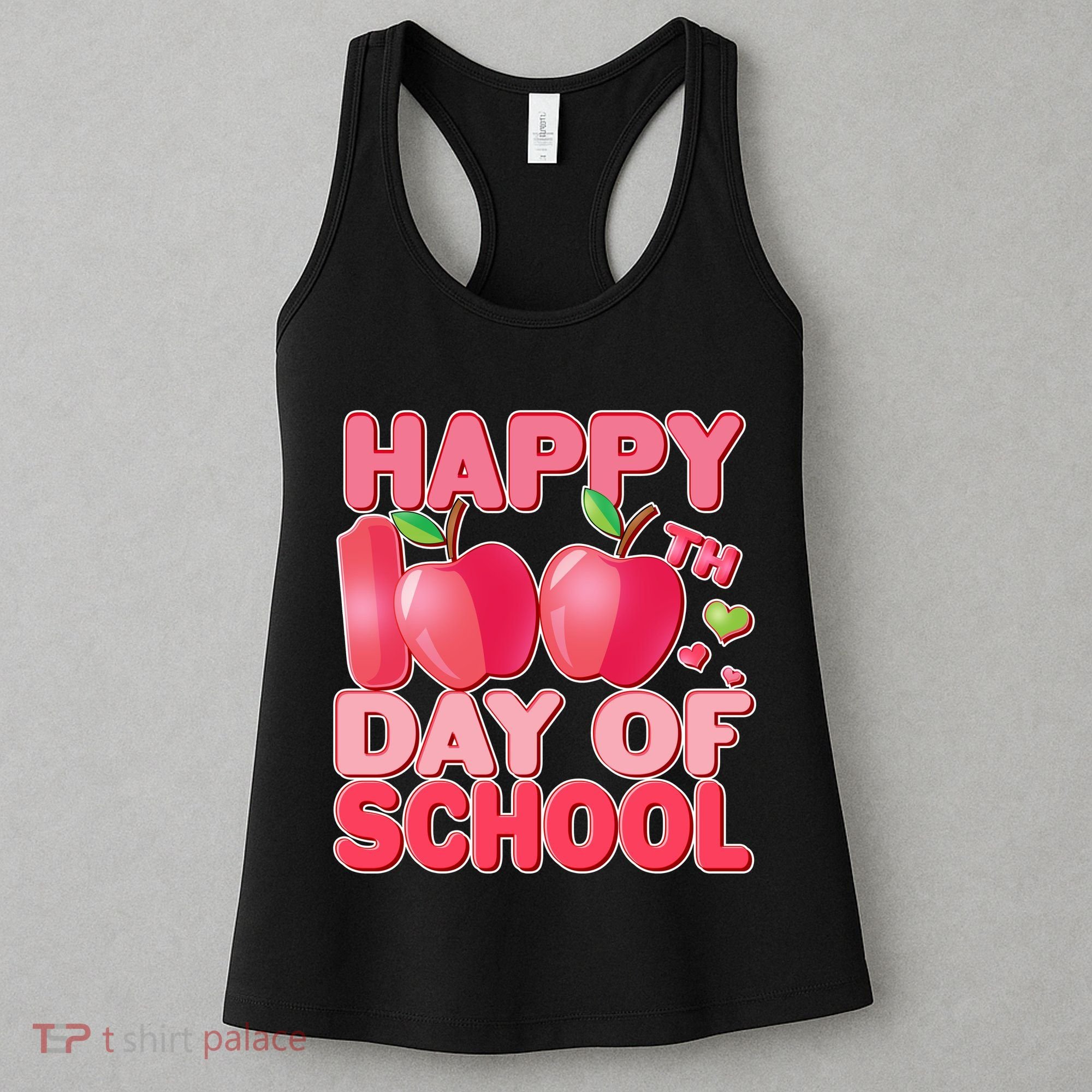 Happy 100th Day of School Cute Apples Women's Tank Top