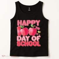 Happy 100th Day of School Cute Apples Tank Top thumb 2