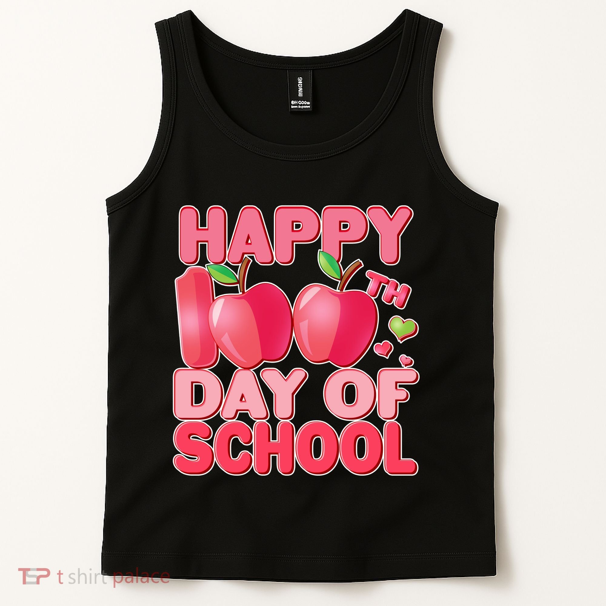 Happy 100th Day of School Cute Apples Tank Top