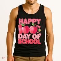 Happy 100th Day of School Cute Apples Tank Top thumb 3