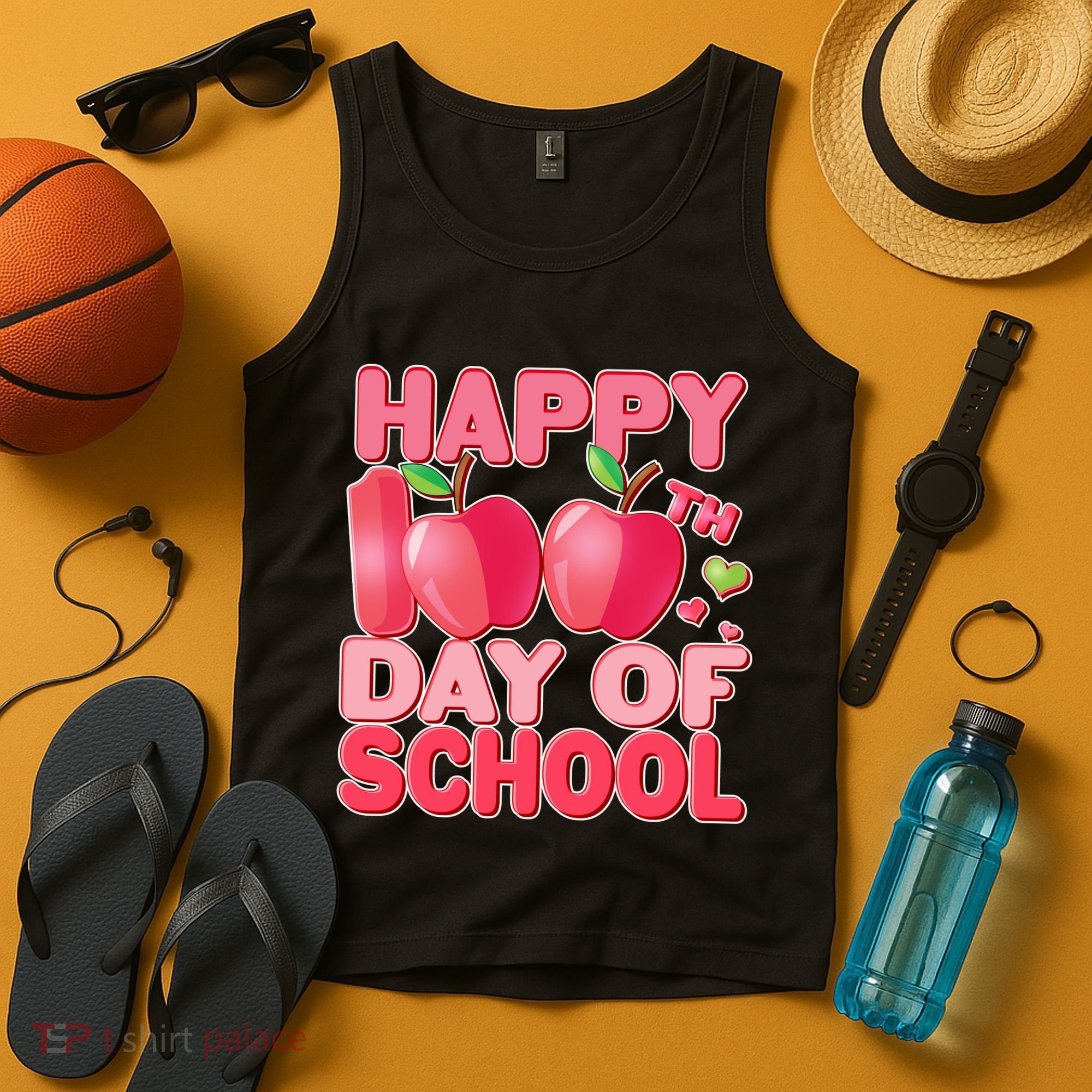 Happy 100th Day of School Cute Apples Tank Top