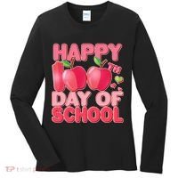 Happy 100th Day of School Cute Apples Women's Long Sleeve Shirt thumb 0
