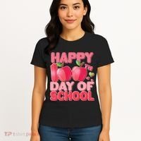 Happy 100th Day of School Cute Apples Women's T-Shirt thumb 4
