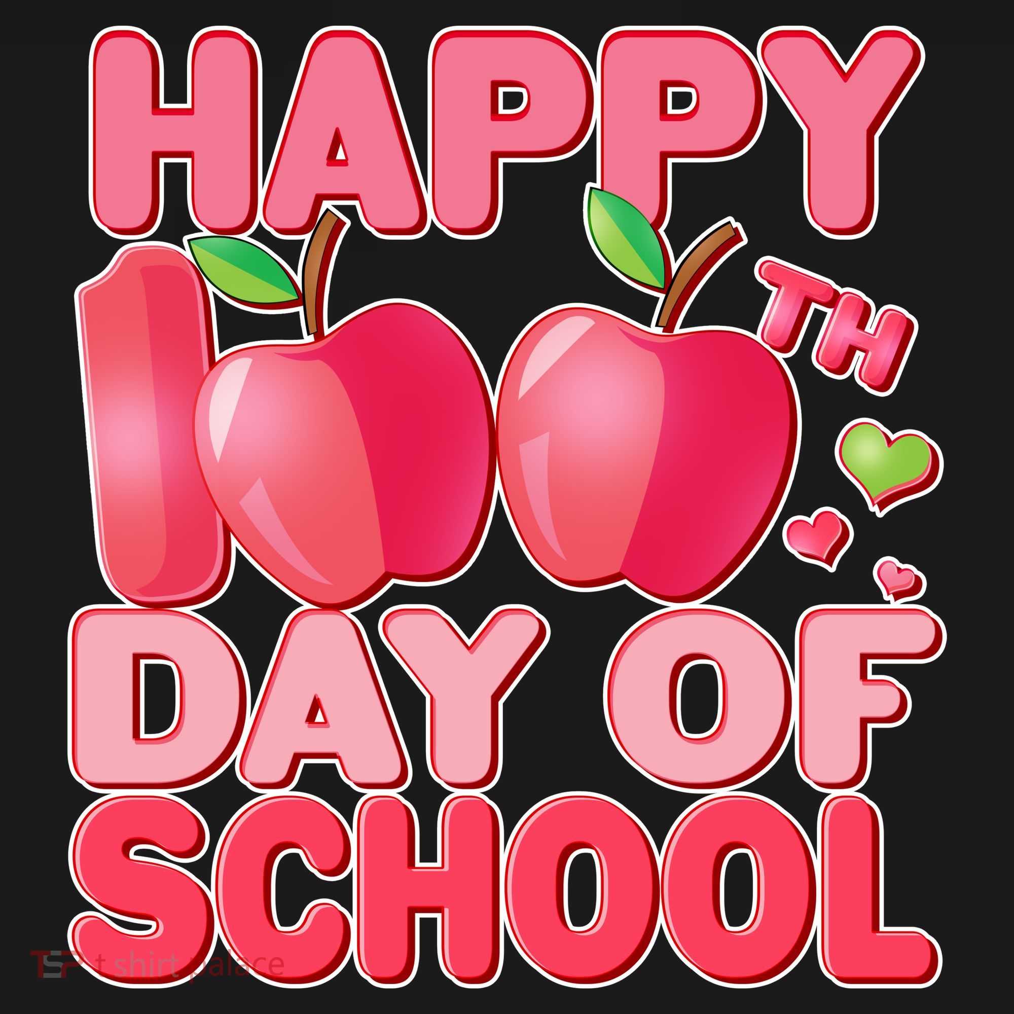 Happy 100th Day of School Cute Apples Women's T-Shirt