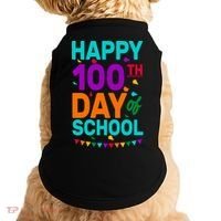 Happy 100th Day Of School For Teacher Or Child Doggie Tank thumb 0