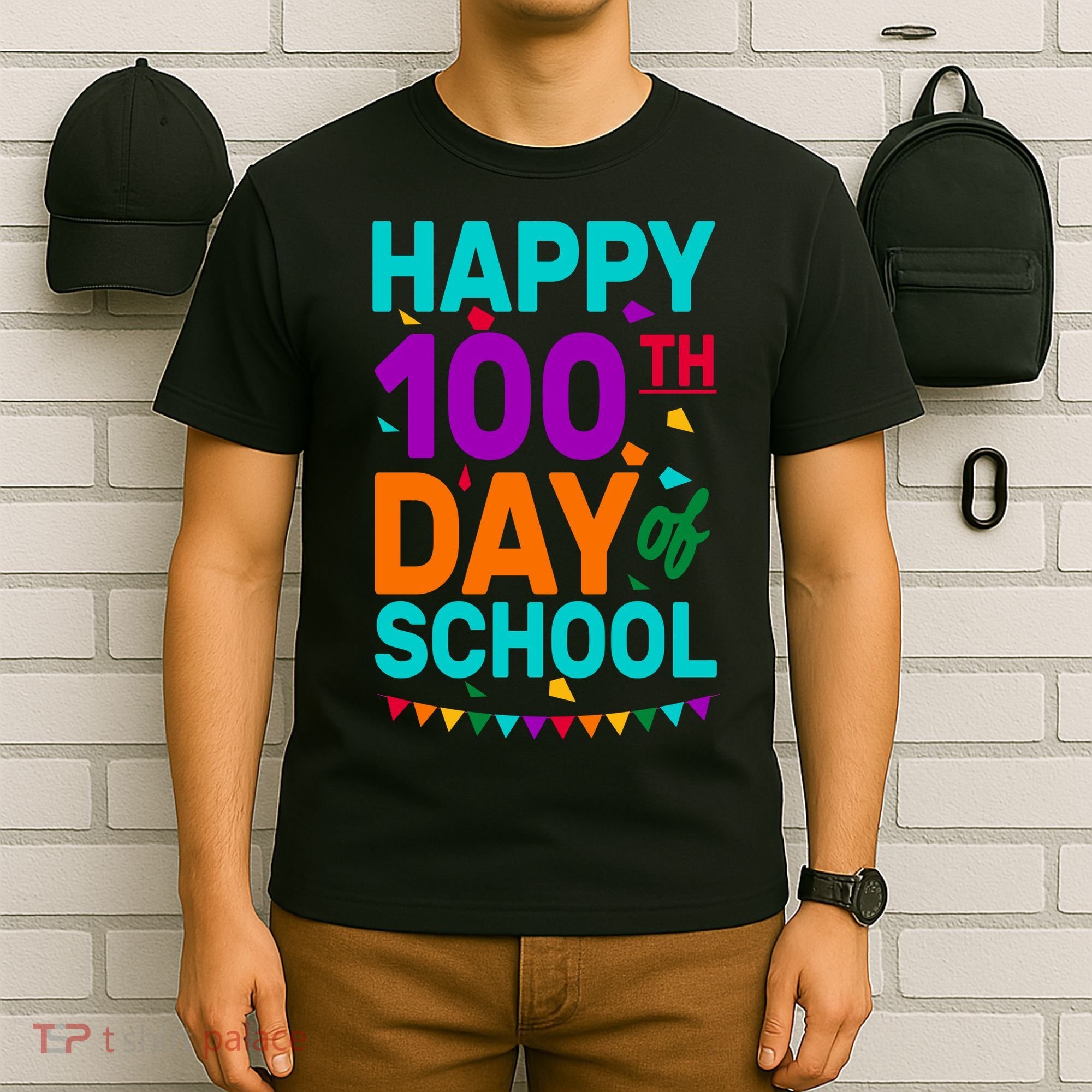 Happy 100th Day Of School For Teacher Or Child T-Shirt