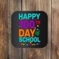 Happy 100th Day Of School For Teacher Or Child Coaster thumb 0