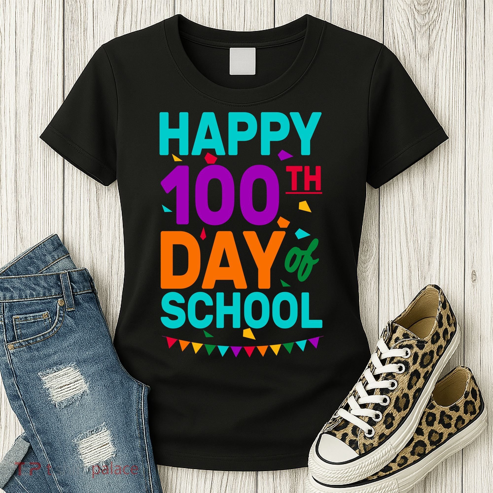 Happy 100th Day Of School For Teacher Or Child Women's T-Shirt
