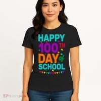 Happy 100th Day Of School For Teacher Or Child Women's T-Shirt thumb 4