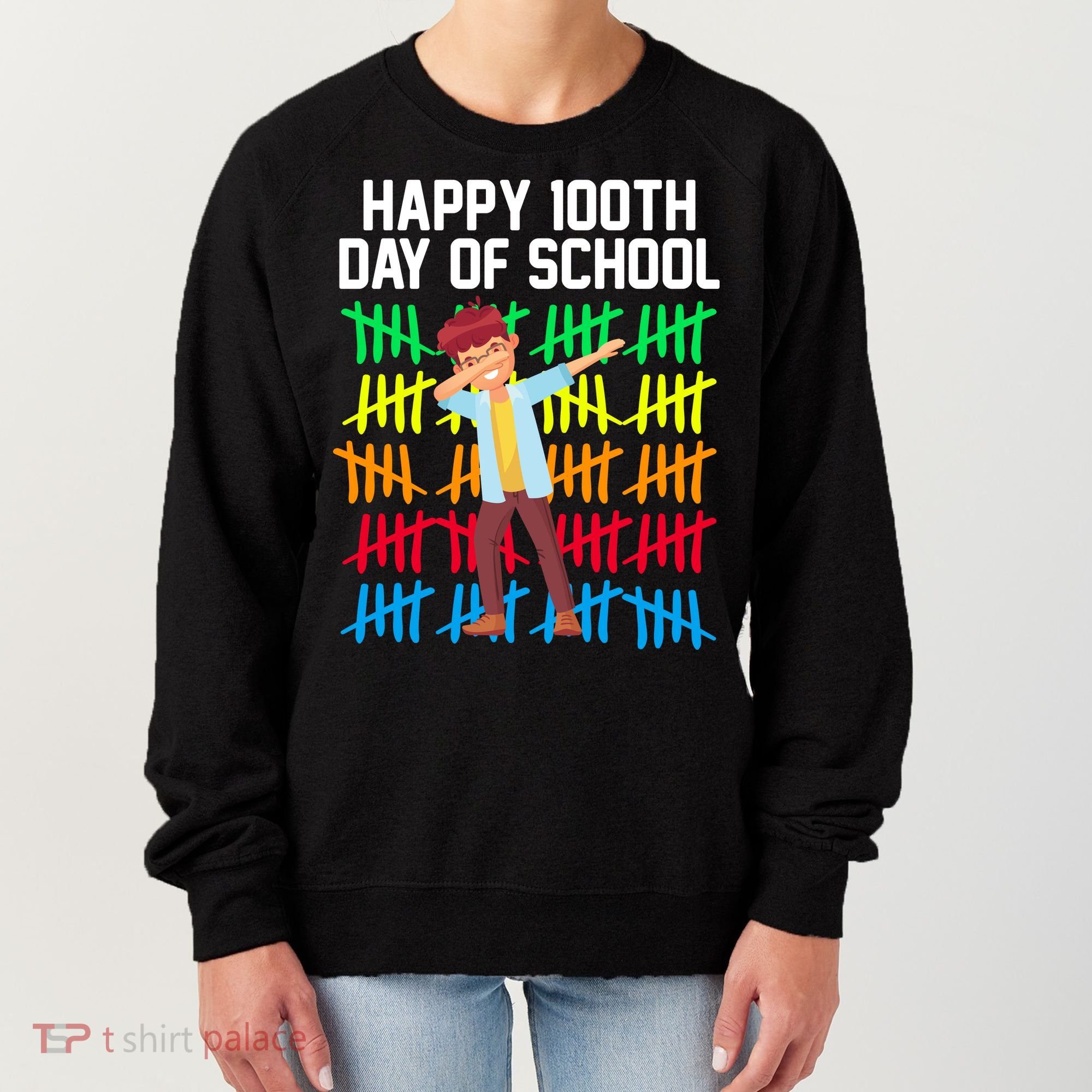 Happy 100th Day Of School Tally Marks Women's Sweatshirt