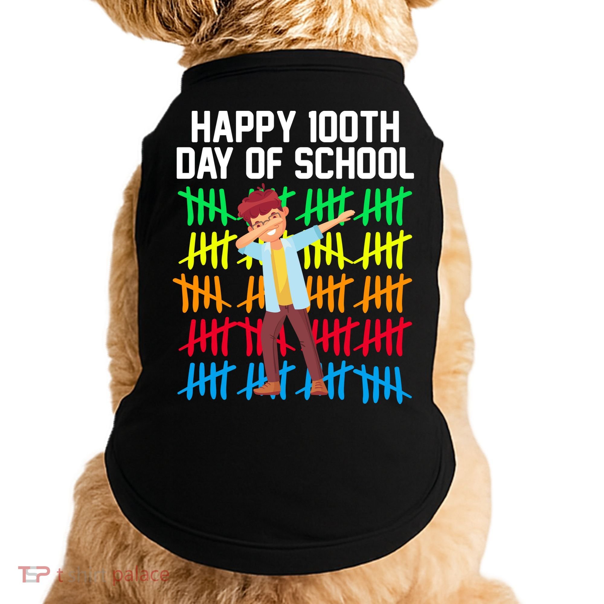 Happy 100th Day Of School Tally Marks Doggie Tank