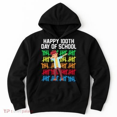 Happy 100th Day Of School Tally Marks Hoodie